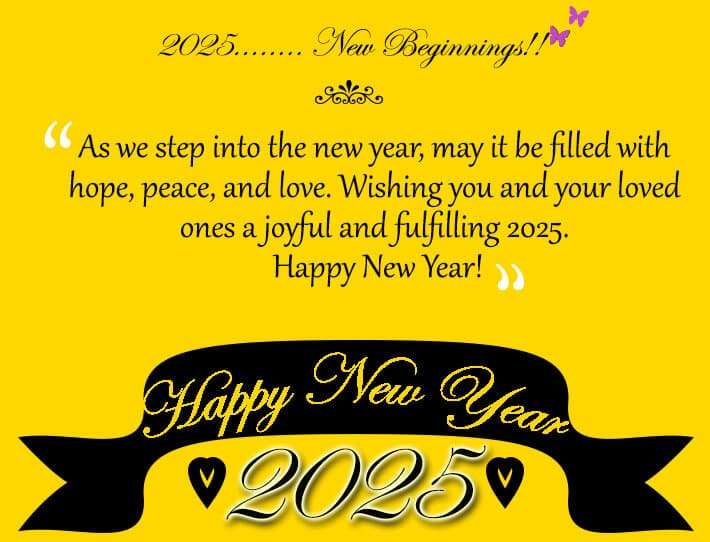 Happy new year 2025 images and wishes