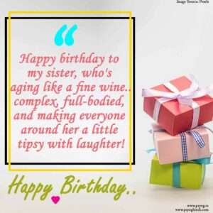 funny birthday wishes for sister