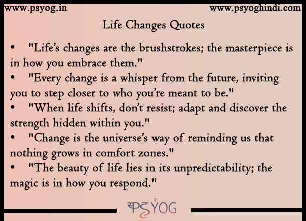 quotes about life changes