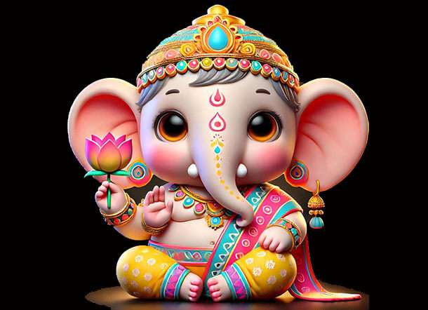 unique cute ganesha images