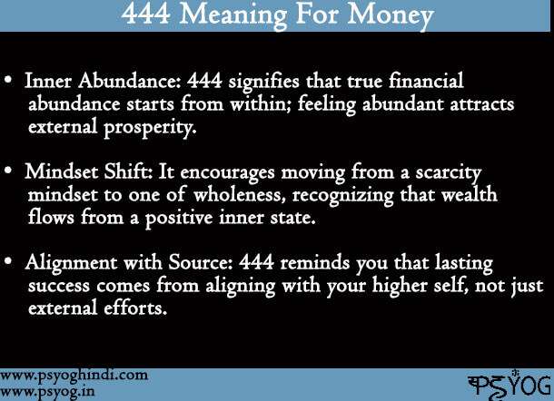 444 meaning money
