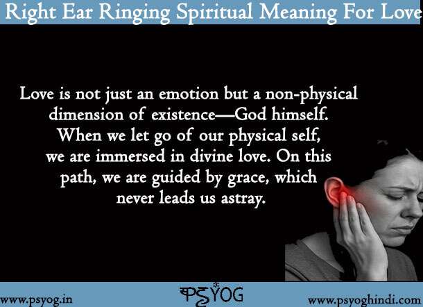 right ear ringing spiritual meaning love