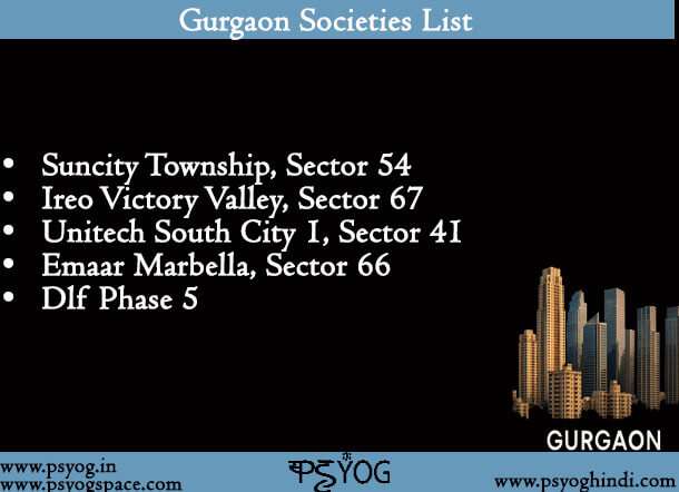 Gurgaon Societies List