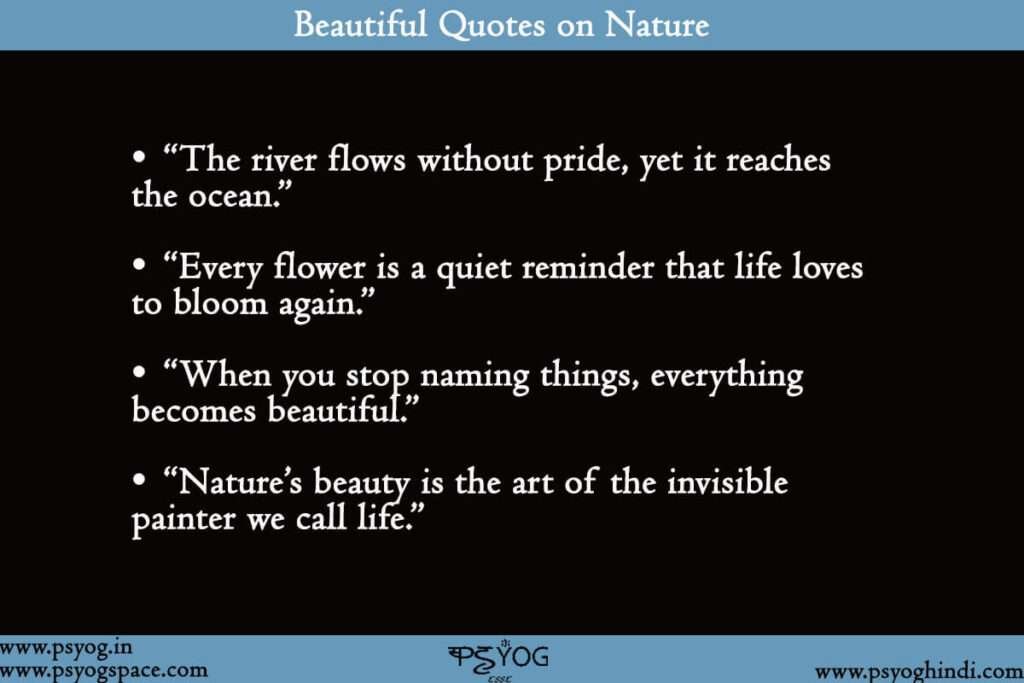 Beautiful Quotes on Nature