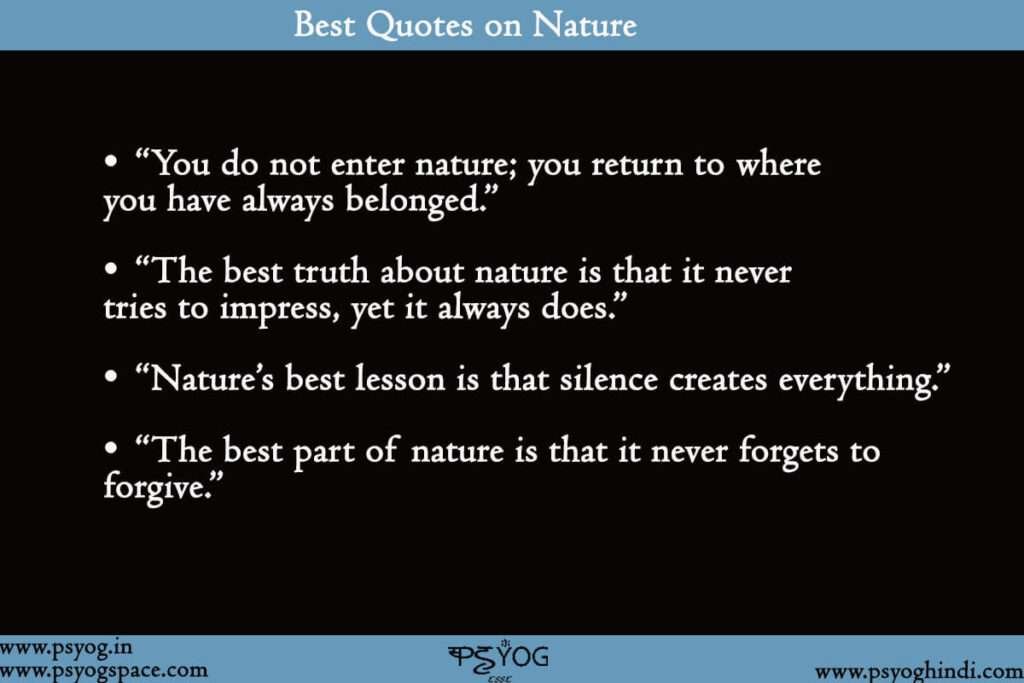 Best Quotes on Nature