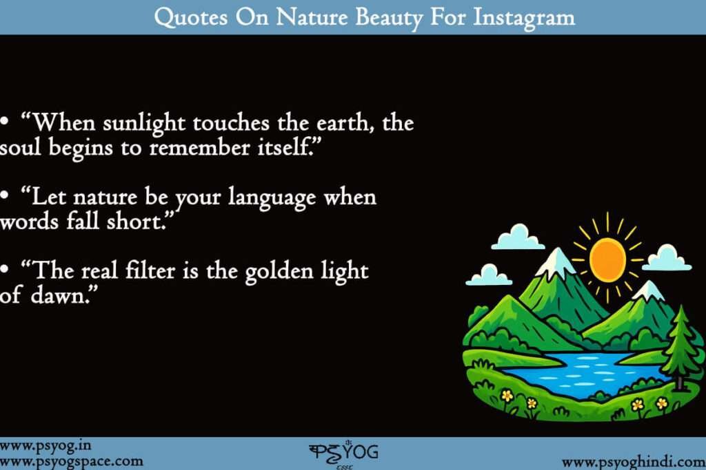Quotes On Nature Beauty For Instagram
