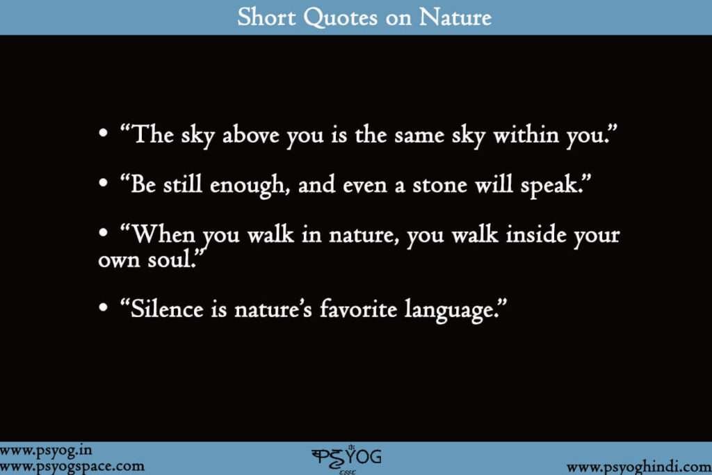 Short Quotes on Nature