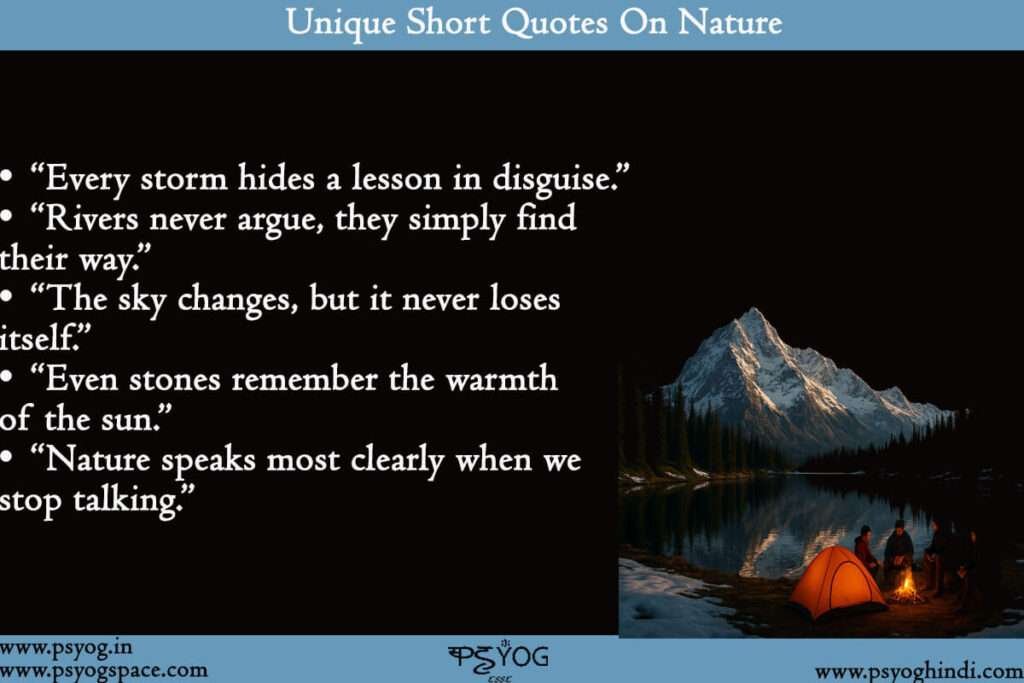 Unique Short Quotes On Nature