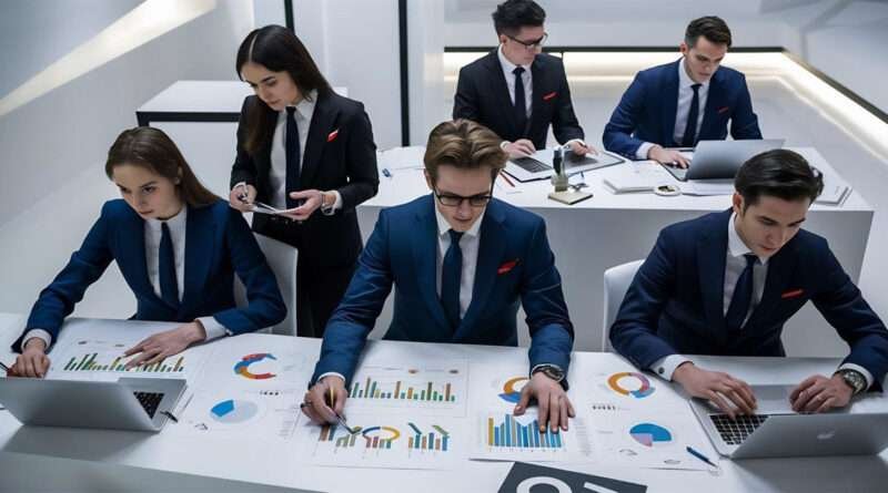 group of students applying for business management courses